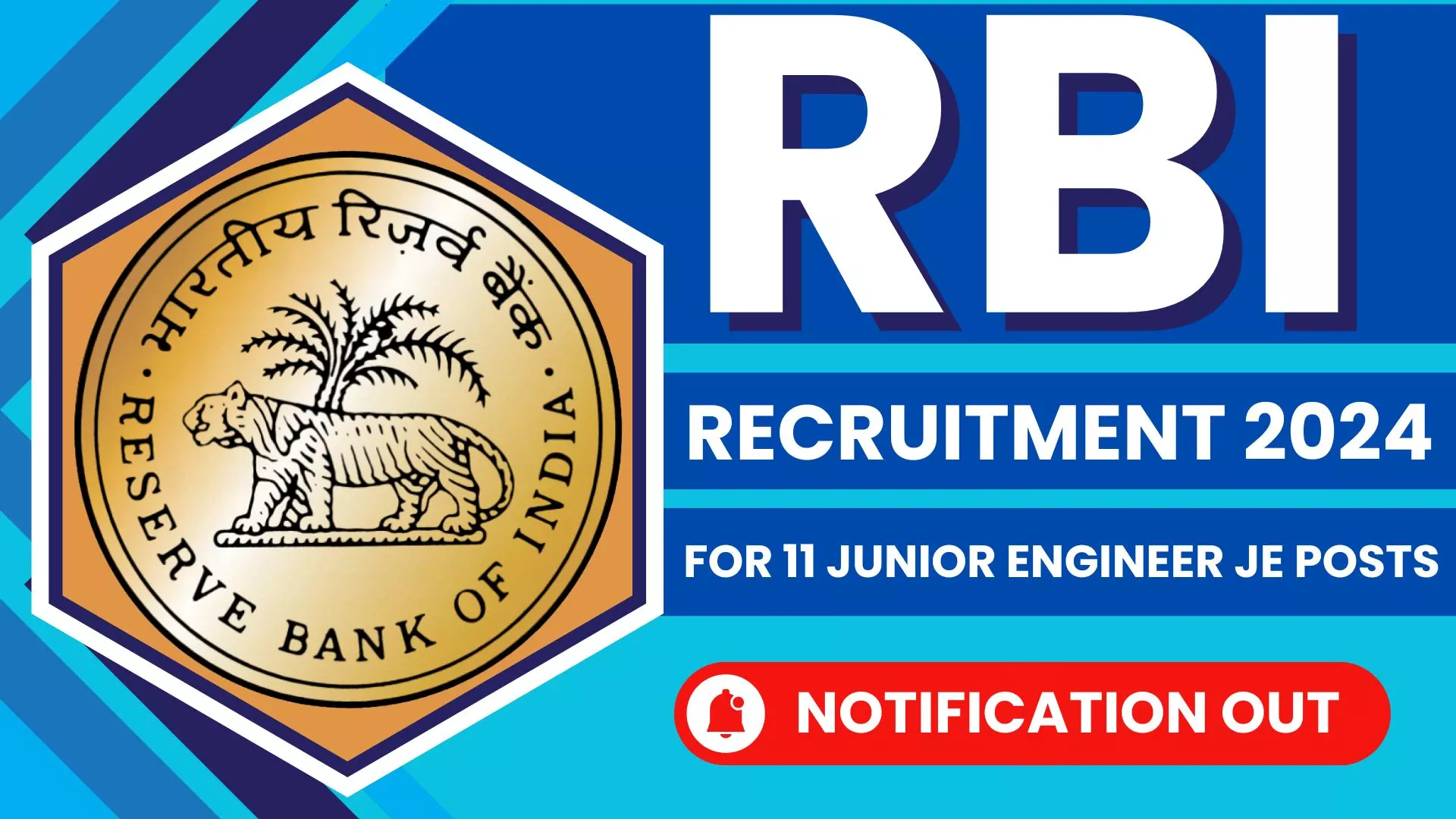 Reserve Bank of India RBI Junior Engineer JE Recruitment 2024 For 11 Posts